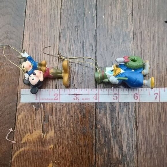 Vintage 1992 Avon Disney A Christmas Carol Set of 2 Ornaments Mickey Mouse - Picture 6 of 8